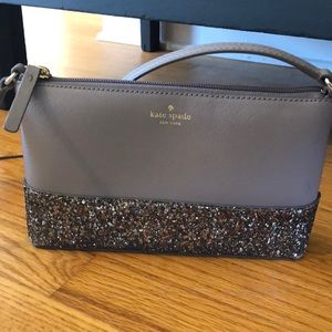 Kate Spade Glitter & Taupe Bag w/ Strap